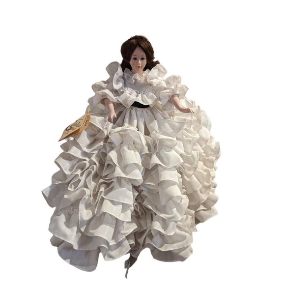 Porcelain Gambina Doll Scarlett 19” Hand-Made w/tags 1155/7500 tag - Picture 1 of 7